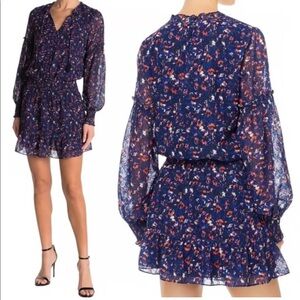 Parker Blue Floral Mini Dress